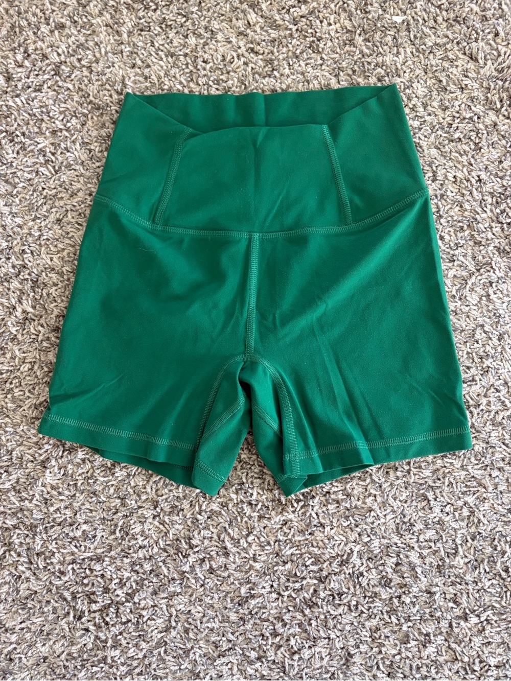 FP Movement by Free People Emerald Green High-Rise Bike Shorts - Picture 2 of 3